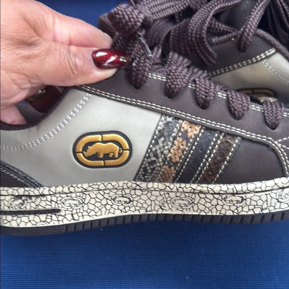 Ecko Unlimited Brown Cream Sneakers Casual Style - Picture 3 of 8